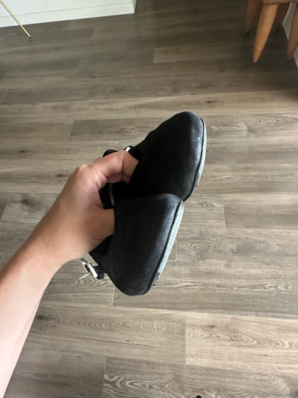 The Row BOHEME Black Suede Mary Jane Flats - Picture 6 of 7